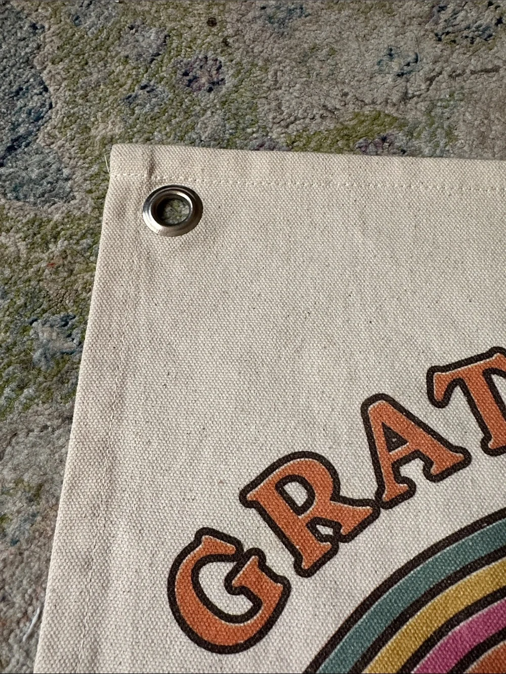 Grateful For Everything Retro Sunburst Wall Tapestry - Urban Outfitters